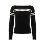 Saint Laurent black two-striped sweater 