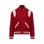 Saint Laurent red wool teddy jacket