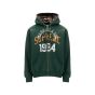 Supreme x MM6 Maison Margiela Dark Green zip-up hooded sweatshirt