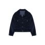 The Row Lafayette corduroy navy trucker jacket