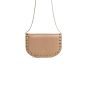 Valentino Garavani Rockstud powder beige crossbody mini saddle bag