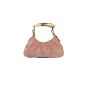 Yves Saint Laurent Rive Gauche Mombasa horn pink suede bag