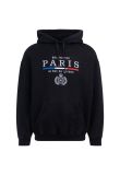 Balenciaga Paris 40 Rue De Sevres embroidered black hoodie