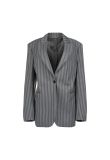 Acne Studios relaxed single-breasted grey blazer jacket