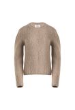 AMI Alexandre Mattiussi baby alpaca blend knitted taupe sweater