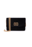 Balenciaga BB Wallet on Chain velvet quilted bag