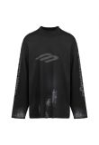 Balenciaga Unisex 3B Stencil distressed long sleeve t-shirt