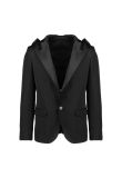Balmain satin lapels hooded blazer jacket