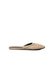 Bottega Veneta Intrecciato metallic leather moccasine mules