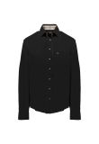 Burberry tartan collar chest pocket button-up shirt