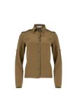 Celine military epaulets silk button-up shirt