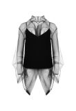 Dries Van Noten sheer double layered noir top
