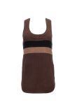 Fendi knitted brown pullover vest