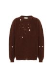 Gucci distressed brown wool oversized sweater