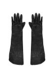 Gucci long leather moto gloves