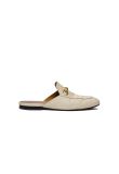 Gucci Princetown white leather mules