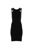 Gucci shoulder cut-out black mini dress