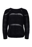 Isabel Marant black crochet raglan sleeves sweater