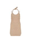 Jacquemus Halter neck knitted beige dress
