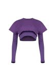 Jacquemus Le Double long sleeve purple t-shirt