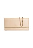 Jimmy Choo Milla snakeskin clutch on chain powder pink bag