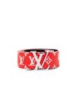 Louis Vuitton x Supreme monogram leather red belt