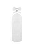 MISBHV 1-OF-1 metal frame open back white dress