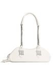 MISBHV chain white leather shoulder bag