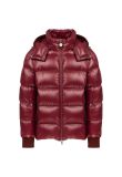 Moncler Lunetiere burgundy down jacket