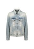 Palm Angels Sacred Heart blue trucker denim jacket