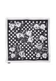 Chanel polka dot camellia silk scarf