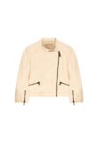 Prada beige lamb leather biker jacket