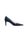 Prada pointed toe blue suede kitten heels