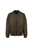 Prada chest logo-plaque nylon padded bomber jacket