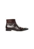 Prada Chocolate-brown pointy toe ankle boots