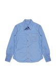Prada contrast-stitching poplin blue button-up shirt