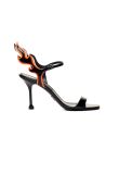Prada Flame patent leather heel sandals