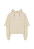 Rick Owens DRKSHDW Hustler layered cotton jersey hoodie