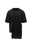 Rick Owens x Champion "TECUATL" black asymmetric jersey t-shirt