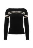 Saint Laurent black two-striped sweater 
