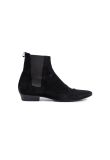 Saint Laurent Wyatt Chelsea suede black boots