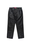 Supreme patchwork 5-pocket leather pants
