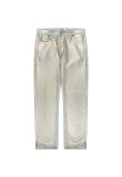 The Attico metallic coated straight-leg denim pants