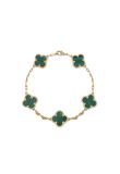 Van Cleef & Arpels Vintage Alhambra 5 motifs malachite bracelet