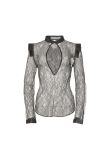 Veronique Branquinho sheer lace deep-neckline blouse