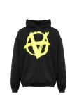 Vetements double Anarchy logo black hoodie