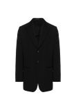 Yohji Yamamoto POUR HOMME dual fabric gabardine blazer jacket