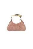 Yves Saint Laurent Rive Gauche Mombasa horn pink suede bag