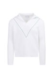 Bottega Veneta Salon 03 collared v-stitch white sweater