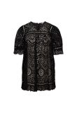 Zimmermann crotchet black mini dress